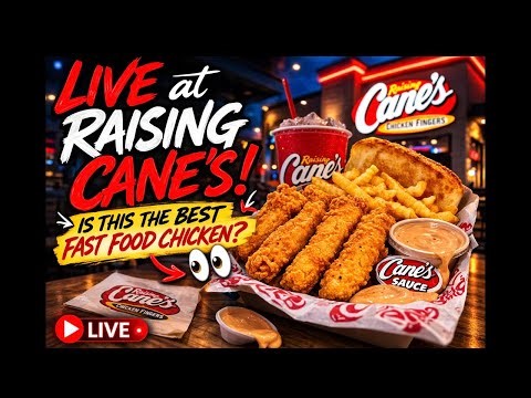 “LIVE at Raising Cane’s! 🍗 Is This the Best Fast Food Chicken? 👀 | Chilling with Nick”