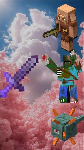 netherite sword🔥 vs all mobs#minecraft#shorts