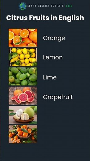 Citrus Fruits in English 🍋| Guess the last fruit (Orange, Lemon, Lime, Grapefruit & Pomelo)