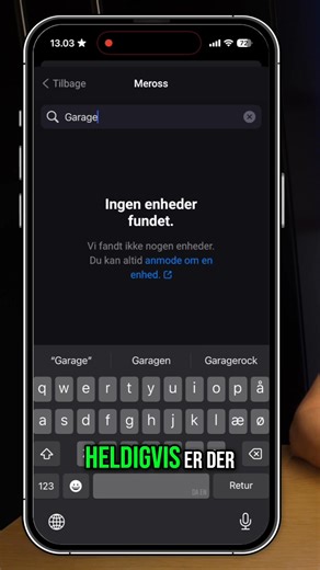 Jeg kunne ikke finde min Meross garageåbner i den officielle app, men heldigvis findes der en community-app til Homey! Den integrerer med langt mere end Apple og Google Home. #Homey #Meross #Garageåbner #SmartHome #Automatisering | Peter Schaufuss