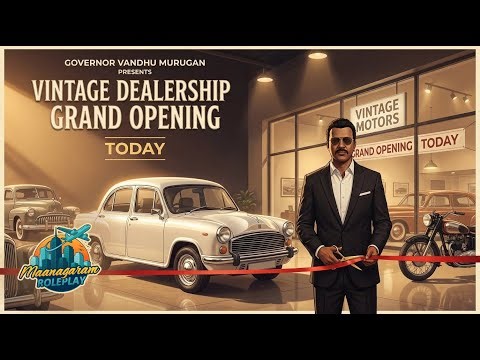 Vintage Dealership Opneing by Governor Vandhu | GTA 5 RolePlay in Tamil #mcrp