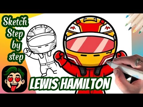 How to Draw Lewis Hamilton Step by Step | Easy F1 Driver Drawing Tutorial