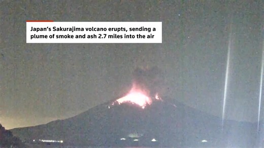 82K views · 2.3K reactions | Japan's Sakurajima volcano erupted near Kagoshima spewing a massive ash plume that disrupted air travel and marked the first eruption of this height in over a year https://reut.rs/4i2VWM1 | Reuters | Facebook