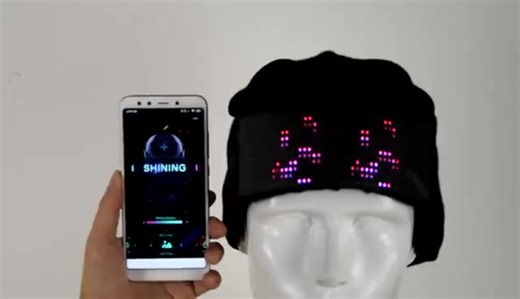 Winner LED Display Beanie Hat Smart APP DIY Cap Led Screen Light up Cap Winter Hat for Costumes Cosplay Party Masquerade
