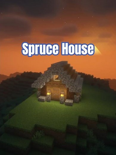 Minecraft Spruce House Tutorial #minecraft #tutorial