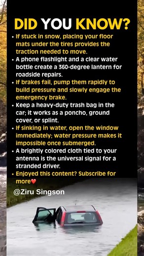 🚗 6 Smart Car Emergency Hacks Every Driver Should Know.