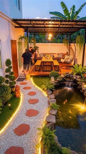 Ultimate Day-to-Night Home Tour | Skylight Living Room & Magical Garden Lighting ✨