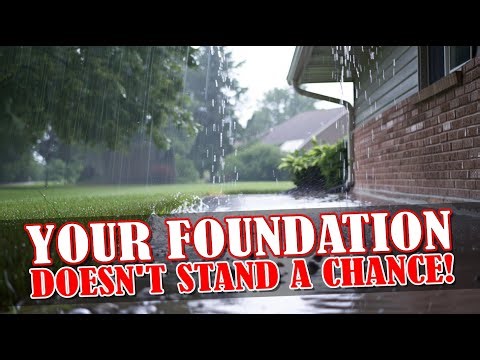 4 Downspouts on 1 Main Line [ How Water Gets in Your Basement Example ]