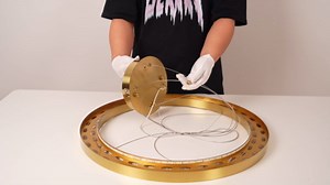 Modern Gold Crystal Led Chandelier: 19.7" Dimmable 3 Color Round Contemporary Dining Room Light Fixture over Table - K9 Adjustable Chandeliers Lighting for Bedroom Living Kitchen Island Entryway Foyer