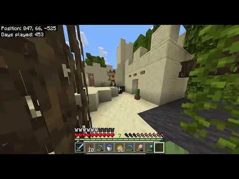 Rare Swamp/Desert Village in Minecraft. (Swamp Villagers)