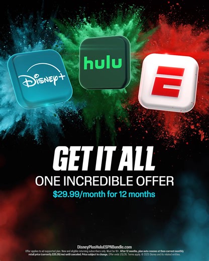 Stream your favorite shows morning, noon and night on Disney , Hulu and ESPN. | Hulu