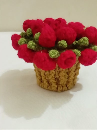 crochet mini basket coaster 😀 #fyu #vira #crochet #crochetbeginner #crochetersoftiktok