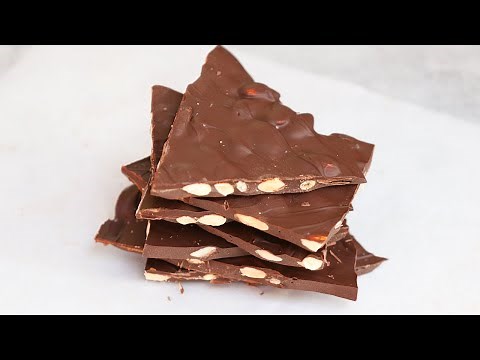 Chocolate Almond Bark (Only 3 Ingredients!)