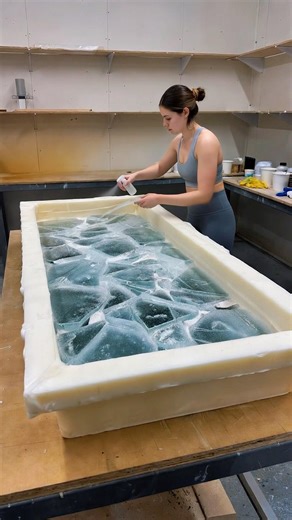 Making an epoxy frozen ice table 🤩 #homedecor #epoxy #epoxytable #ideas #amazing #diy #ice #viral