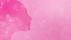 Download Beautiful Pink Animated Background With Woman's Face Shape Profile for free