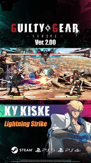 GUILTY GEAR -STRIVE- Ver.2.00 Highlight ✨Ky gets a new move: Lightning Strike ⚡Lightning Strike lets you summon a bolt where your projectile (like Stun Edge) is, catching opponents trying to jump or slip through. Mix it up to control space and keep them guessing.#GGST