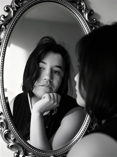 To me this reflection In the mirror can mean many things. Self reflect on how you look at yourself and how you see the world through your eyes or how you can reflect on all the decisions you've made throughout your life or just reflect on the past but don't get lost In those feelings #fyp #☠️🌪Syndicate🌪☠️ #selfreflect