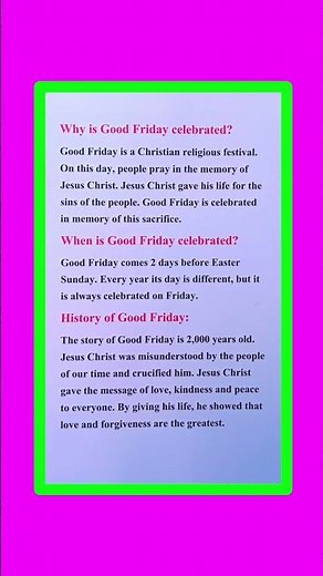 Why is Good Friday celebrated/Good Friday importance/What happened on Good Friday/Good Friday 2025