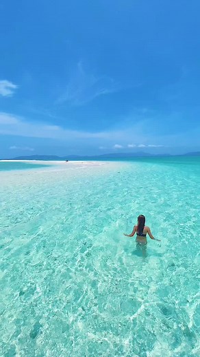 エメラルドの海に囲まれた弧を描く砂浜だけの島 幻の島 #沖縄 #石垣島 #癒し #beach #chill