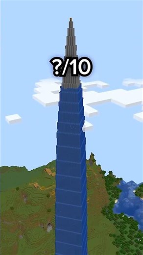 Easiest Minecraft tower to build 💯💯 #minecraft