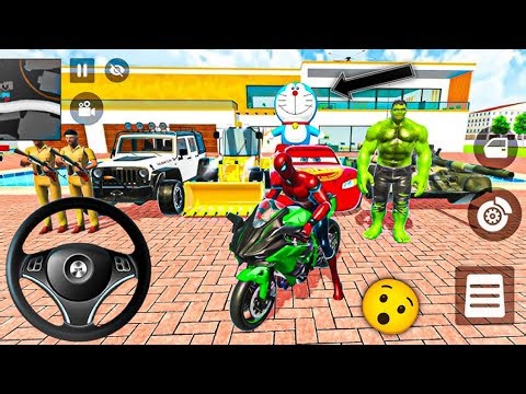 😘Indian Thift Auto Simulator🤩Indian Showroom Purchase🥰Modified Lexriy police tank train And Bike