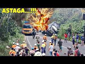 Ada Percikan Api..!!Detik-Detik 2 Truck Terguling Di Evakuasi,1 Unit Berhasil Di Tarik