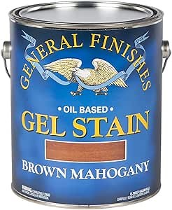 General Finishes Oil Base Gel Stain, 1 Gallon, Brown Mahogany