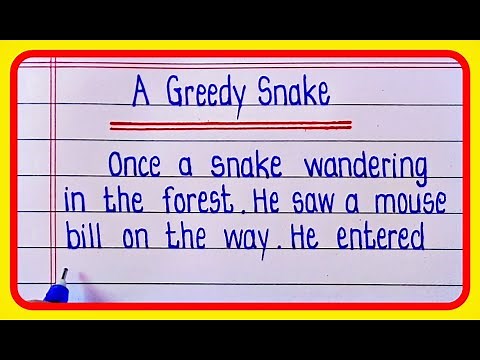 One Page Story Writing In English | Moral Stories in English with Neat Handwriting