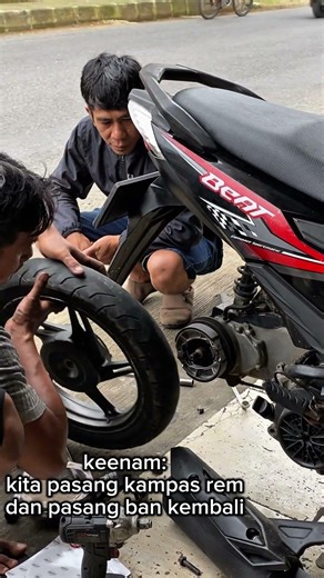 Cara mengganti kampas rem di motor beat