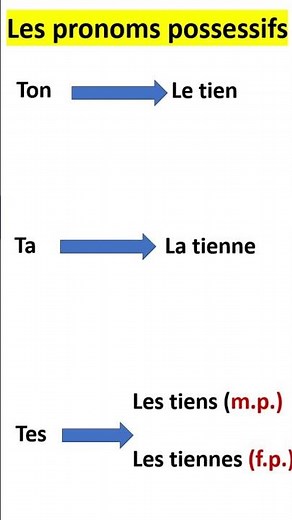 Les pronoms possessifs