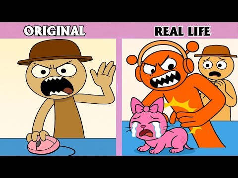 Best TikToks of Incredibox Sprunki: Oren saves pinky from Tunner Slap | Original vs Plush Toys