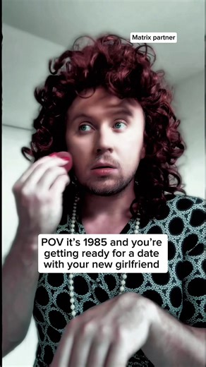 Want your curls as tight as Rhonda’s? Get @Matrix Vavoom Hairspray today! #matrixpartner #hairspray #80s #beauty #fyp #ad