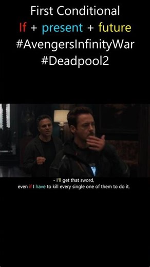 FIRST CONDITIONAL #esl #marvel #englishwithmovies