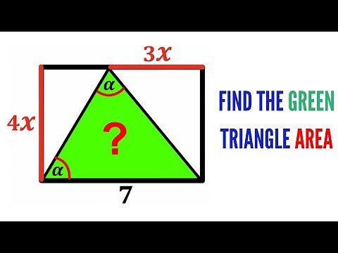 Can you find area of the Green shaded Triangle? | (Rectangle) | #math #maths | #geometry