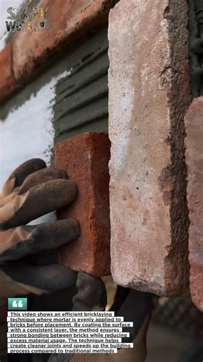 Bricklaying Trick That Saves Time and Cement (Satisfying & Smart!)