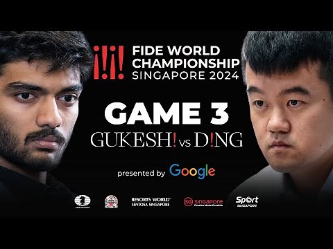 Game 3 Stream | FIDE World Championship Match 2024 | Ding Liren vs Gukesh D