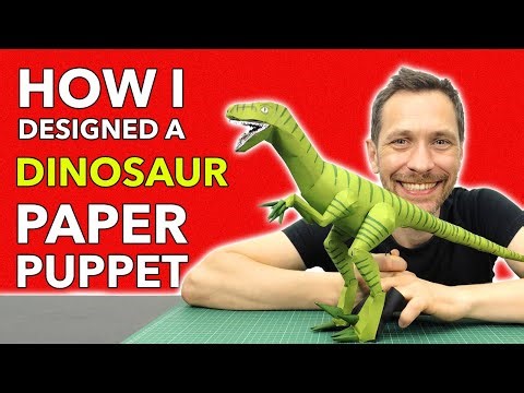 How I designed a dinosaur paper puppet from scratch