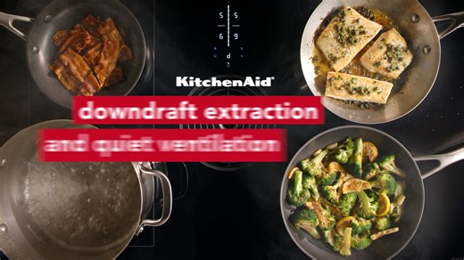 KitchenAid - NextGen Induction Downdraft Cooktop - Feature - Powerful Extraction, Quiet Ventilation