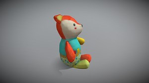 Children toy - Fox plush - 3D model by Anim-Art (@videogyar)