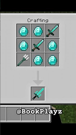 Minecraft me Craft a Trident sword #minecraft#mcpe #shortsminecraft