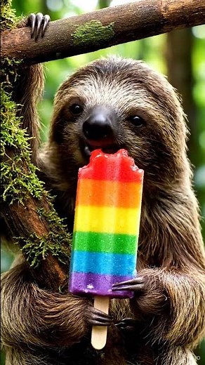 Sloth Tried ICE CREAM For First Time! 🤯🍦 (ASMR)