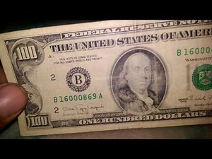 $100 federal reserve note 1990