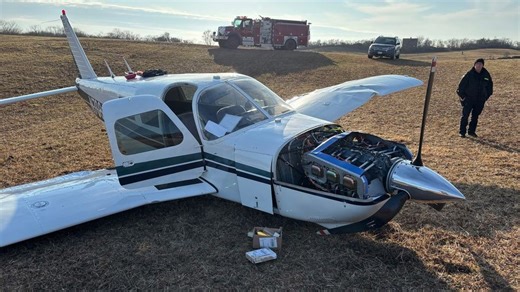 Brothers land stricken plane in field on Block Island