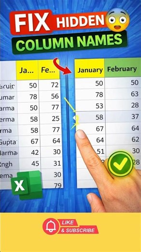 Excel Column Width Trick You Must Know 🔥
