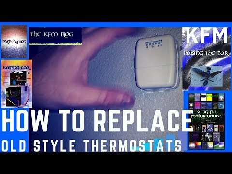 How To Replace Old Style Heater AC Thermostats With New Digital Display Programmable Stats Change