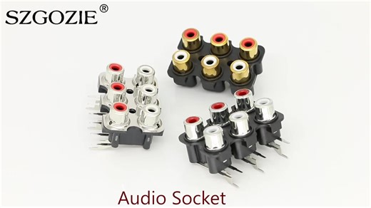 Rca Socket Female Two Holes 2pins Gold  Plated Female Rca Jack RCA Connector