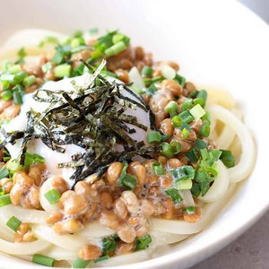 Chilled Natto Udon Noodle Bowl - Chef JA Cooks