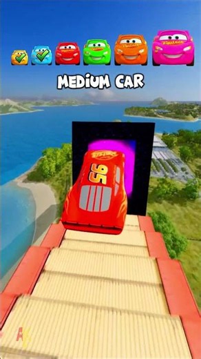 🌟Tiny Car vs Nether Portal… and Turns ULTRA HUGE! 🌟 #shorts #beamngdrive