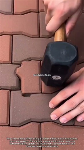 Perfect Interlocking Paver Installation | Satisfying Precision Hammer Work