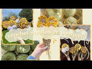 crochet sunflower tutorial🌻 (step by step, advanced beginner)